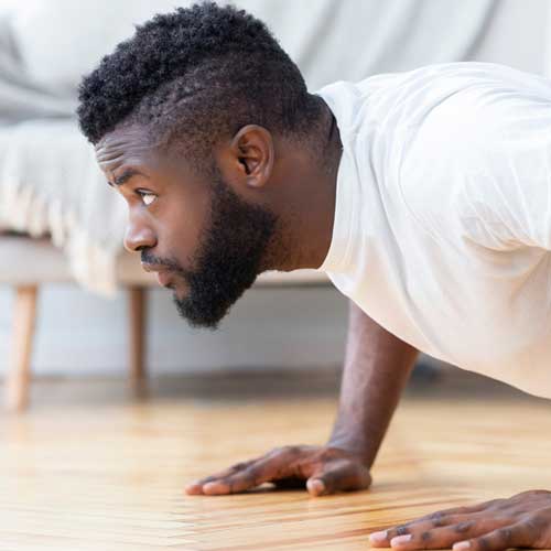 Look at alternatives in doing some simple exercise like Push Ups, Squats, Skipping and even stretching exercises - Vitiligo Treatment South Africa Vitiligo Treatment Home Exercise